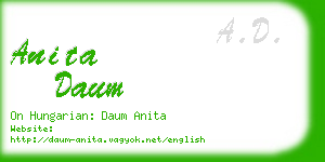 anita daum business card